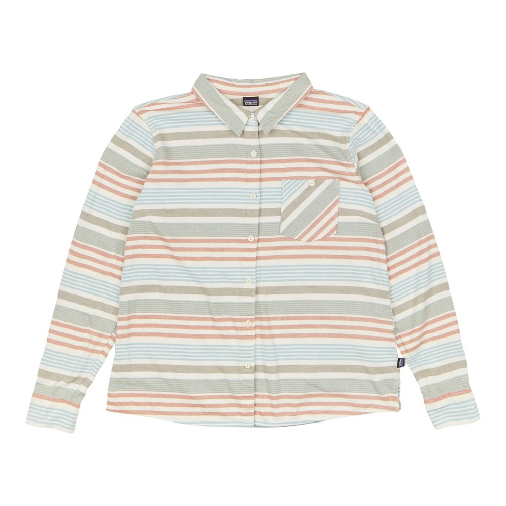Patagonia Women's Heywood Flannel Shirt - Pinyon Stripe: Toasted White